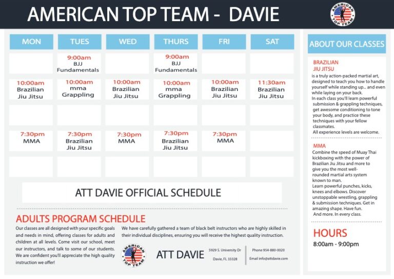 att-schedule - American Top Team